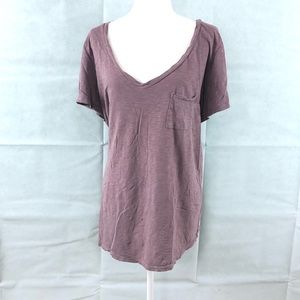 Mauve V-neck